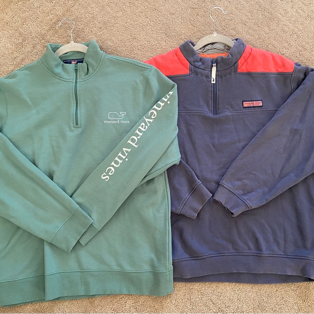 Vineyard vines Shep shirt mens large bundle (2) quarter zip